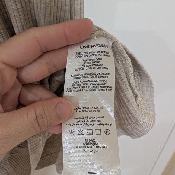 Jonathan Simkhai Standard Piper Off The Shoulder Top In Marble - Picture 14 of 15